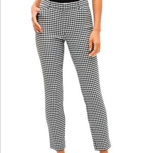 Blue Gingham Gap curvy signature skinny ankle pant